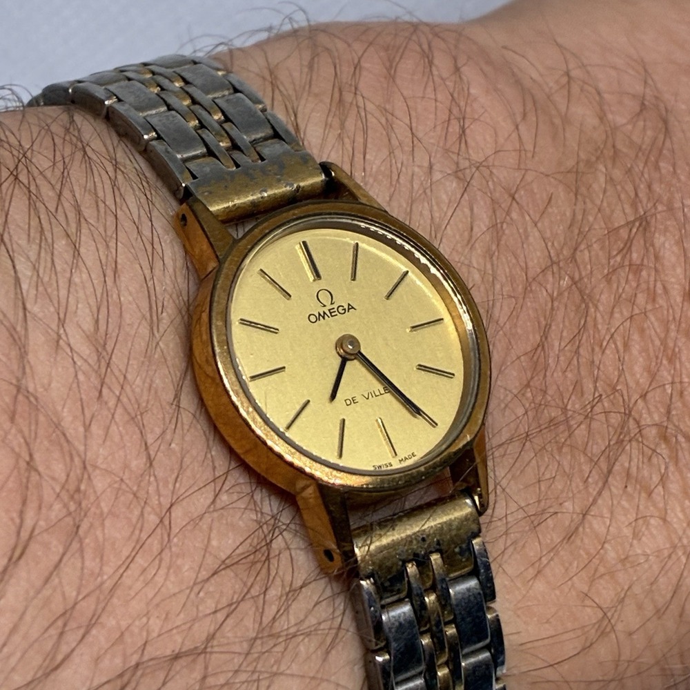 Omega De Ville Swiss Watch Women's 25mm Gold Tone Dial Manual Wind - Runs! - Picture 9 of 17